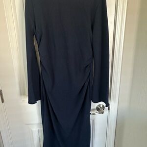 Cider Midnight Blue Long Sleeve Dress